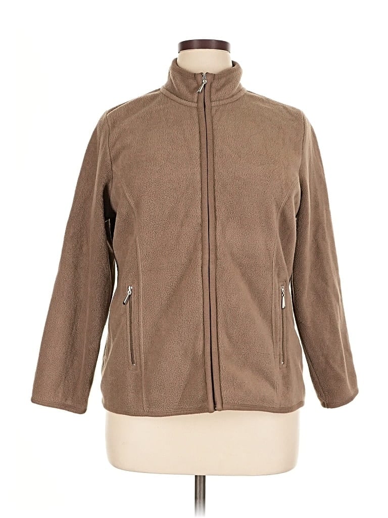 Pre-owned Karen Scott Sport Sweatshirt In Brown