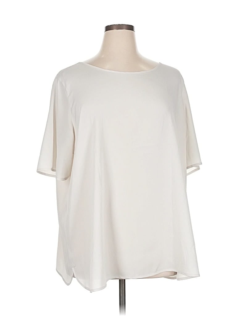 Pre-owned Marina Rinaldi Short Sleeve T-shirt In White