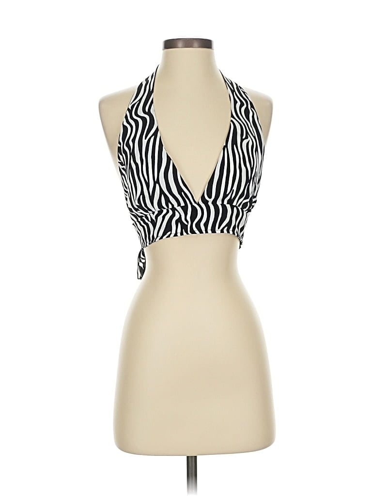 SHEIN Pre-owned Halter Top Ivory Halter Neckline Tops In White