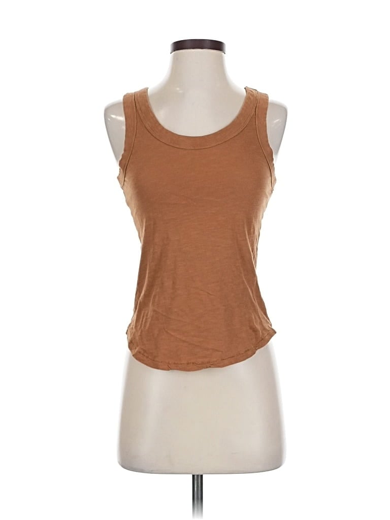 Pre-owned Madewell Tank Top Brown Strapless Neckline Tops