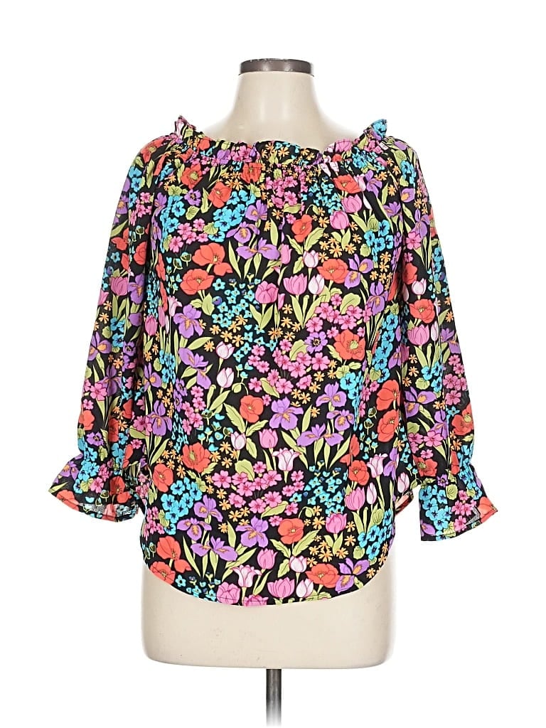 Pre-owned Unbranded 3/4 Sleeve Blouse In Pink