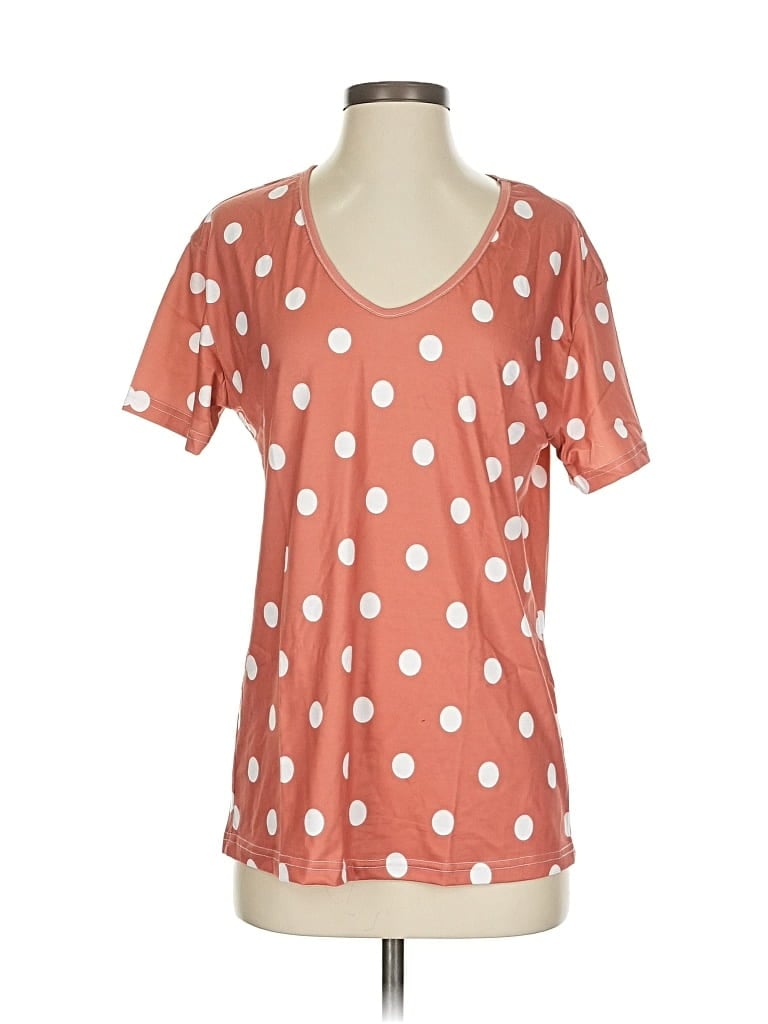 Pre-owned Unbranded Short Sleeve T-shirt In Orange