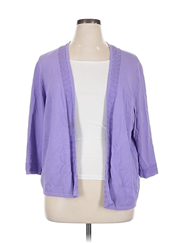 Pre-owned Kate Hill Cardigan Sweater In Purple