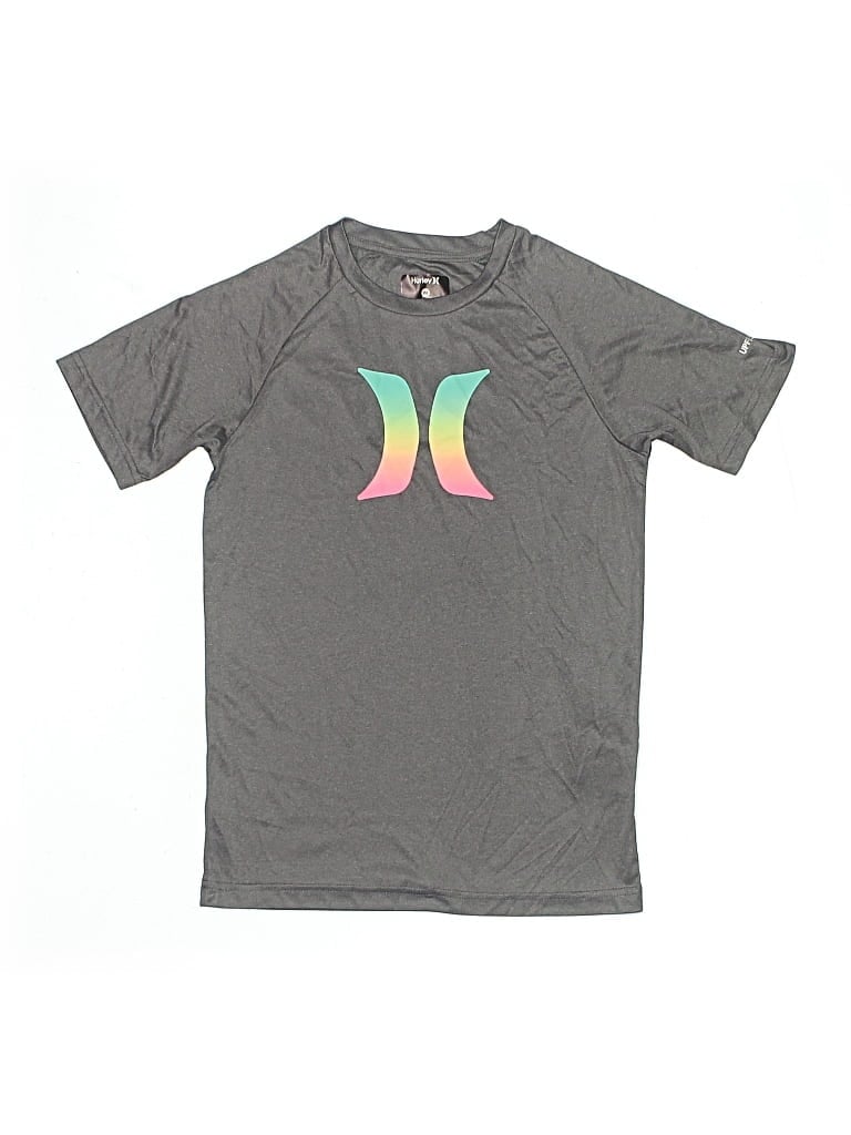 Pre-owned Hurley Kids'  Active T-shirt In Gray