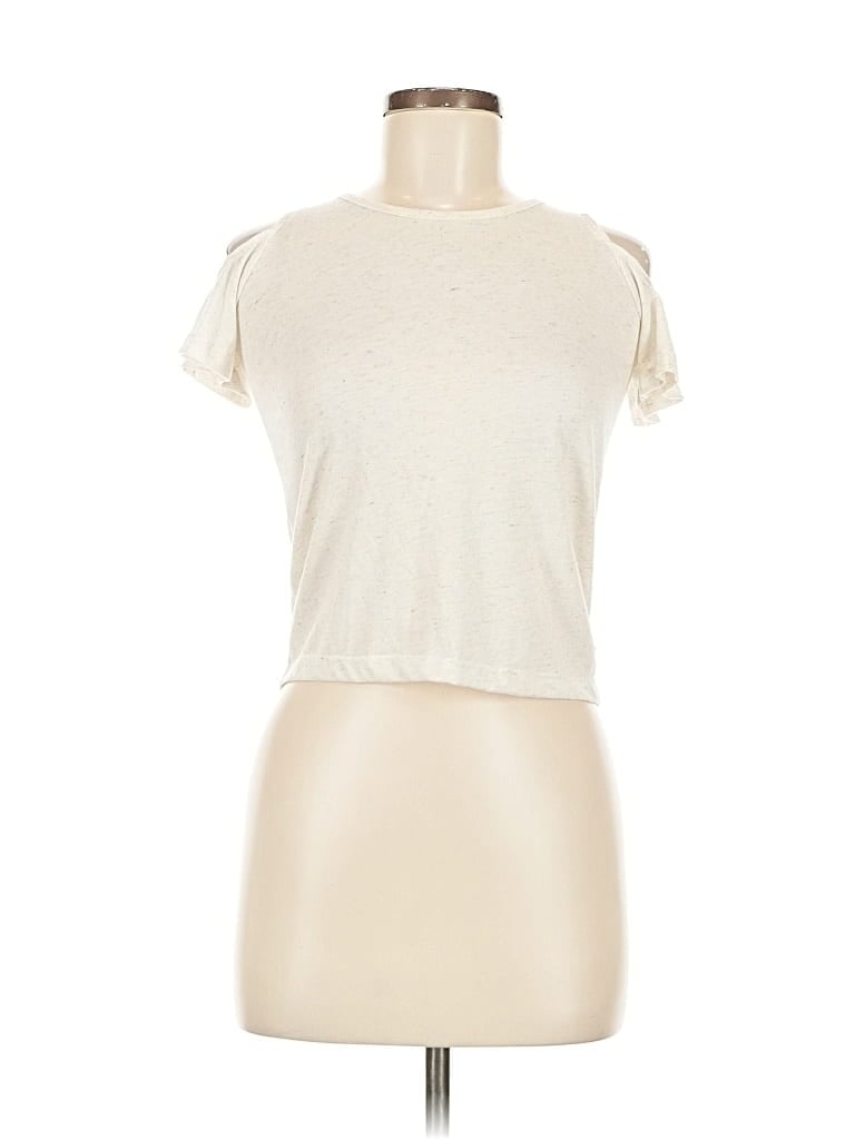 7 For All Mankind Short Sleeve T-shirt In White