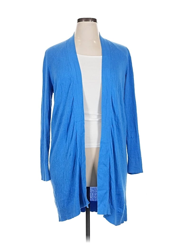 Pre-owned Ann Taylor Loft Outlet Cardigan Sweater In Blue
