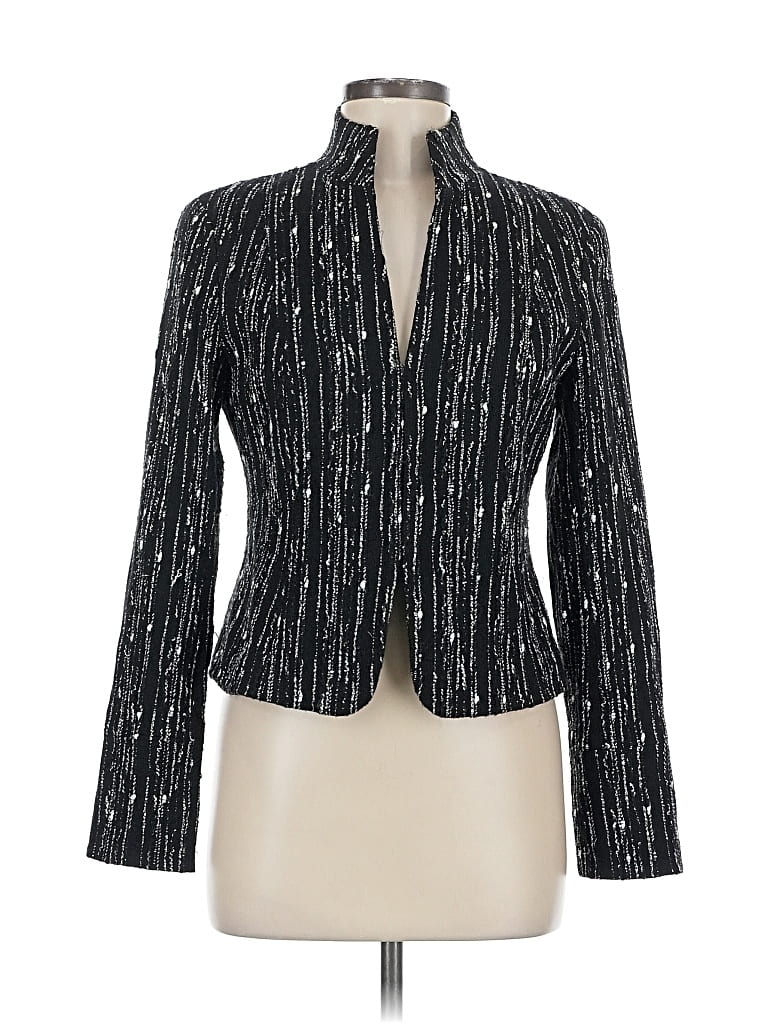 Pre-owned Lafayette 148 Wool Blazer Jacket In Black