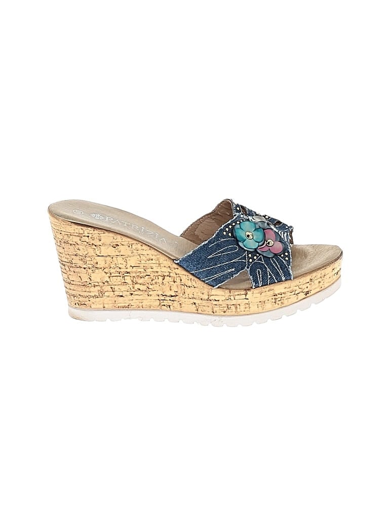 Pre-owned Spring Step Wedges In Blue