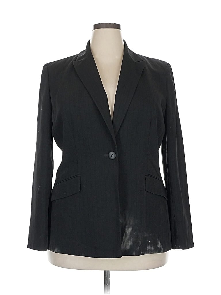 Pre-owned Evan Picone Blazer Jacket In Black
