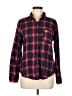 Hollister Plaid Red Long Sleeve Button-Down Shirt Size M - photo 1