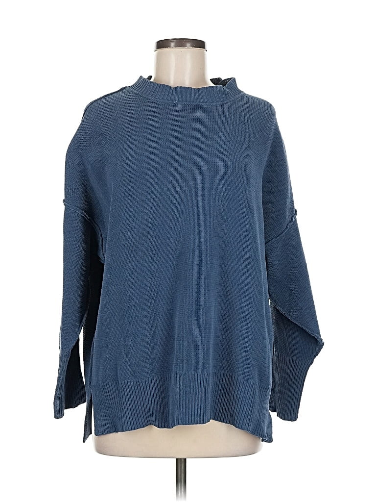 Pre-owned Natural Reflections Pullover Sweater In Blue