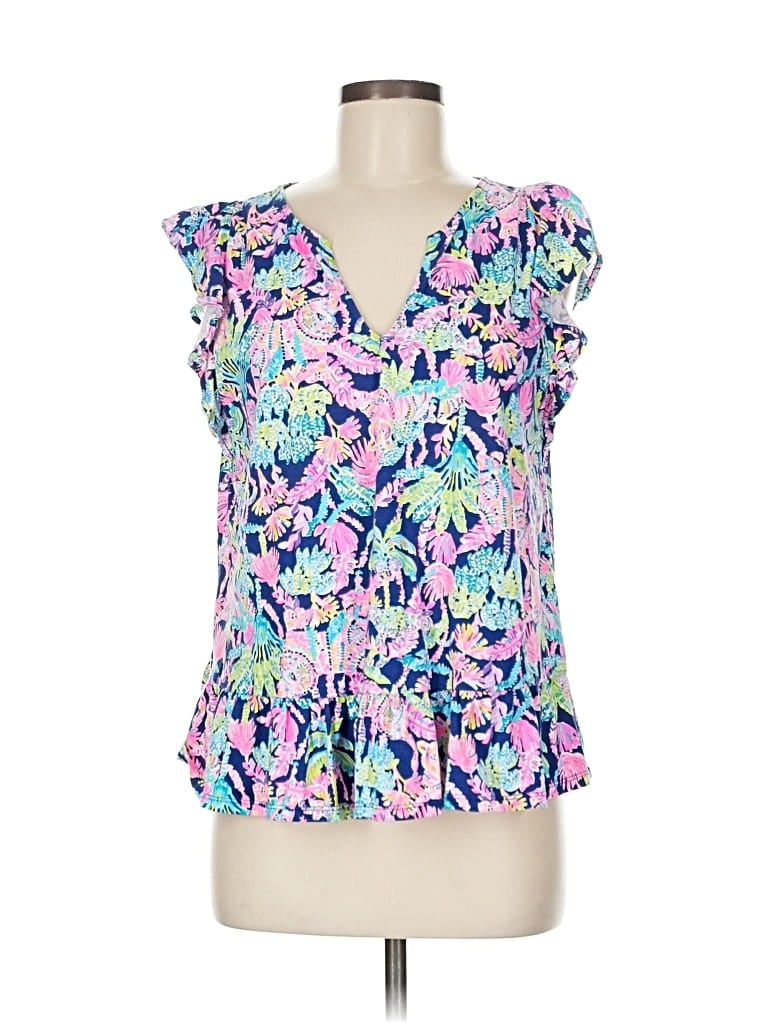 Pre-owned Lilly Pulitzer Sleeveless Blouse In Blue