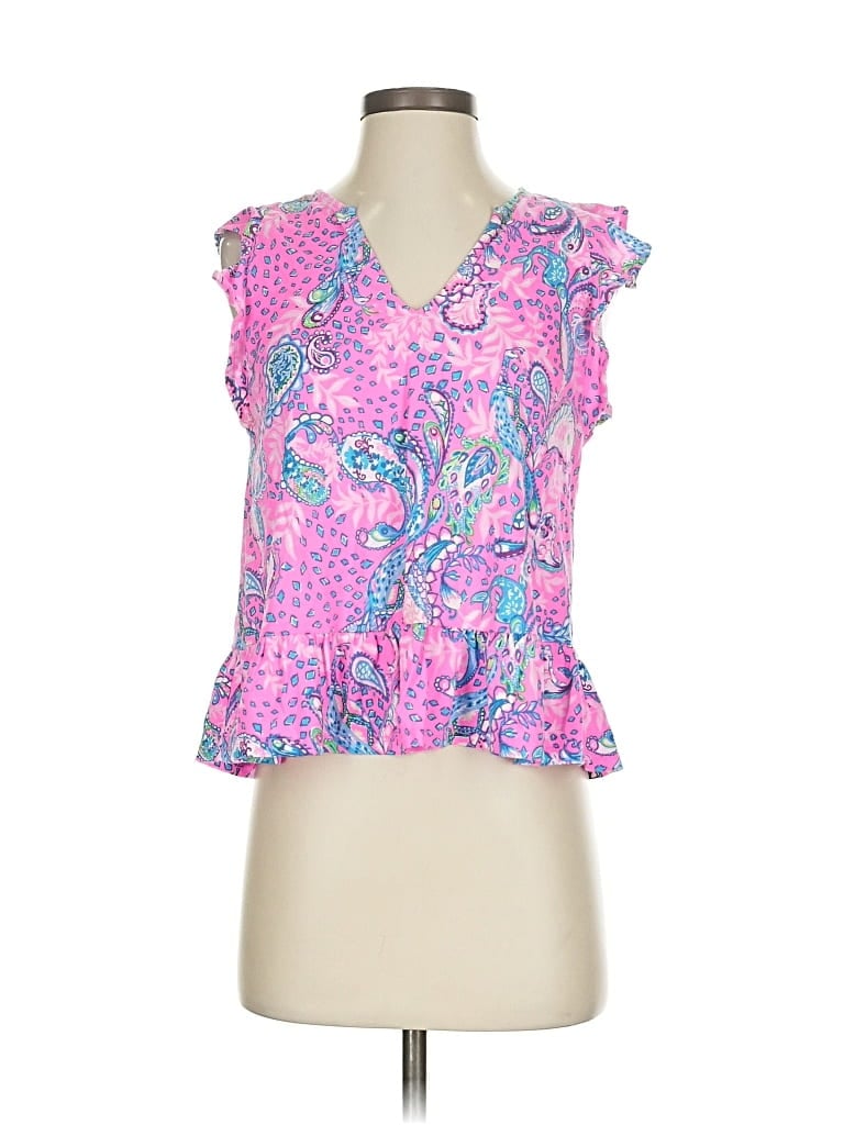 Pre-owned Lilly Pulitzer Sleeveless Blouse In Pink