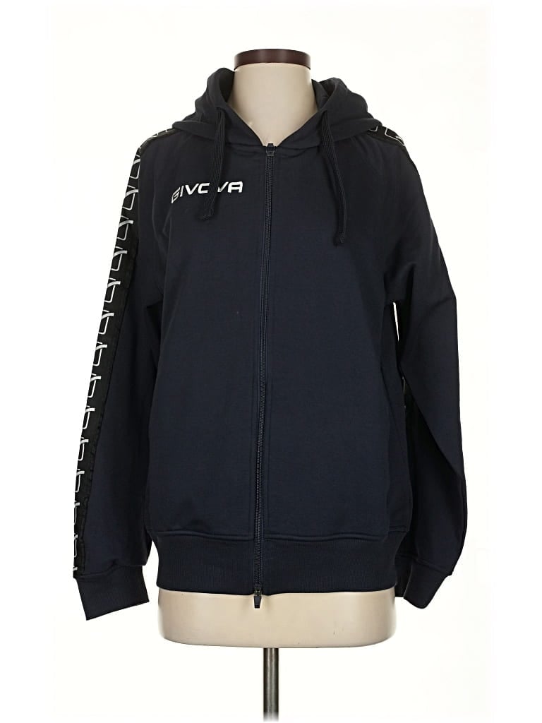 Pre-owned Assorted Brands Zip Up Hoodie In Black