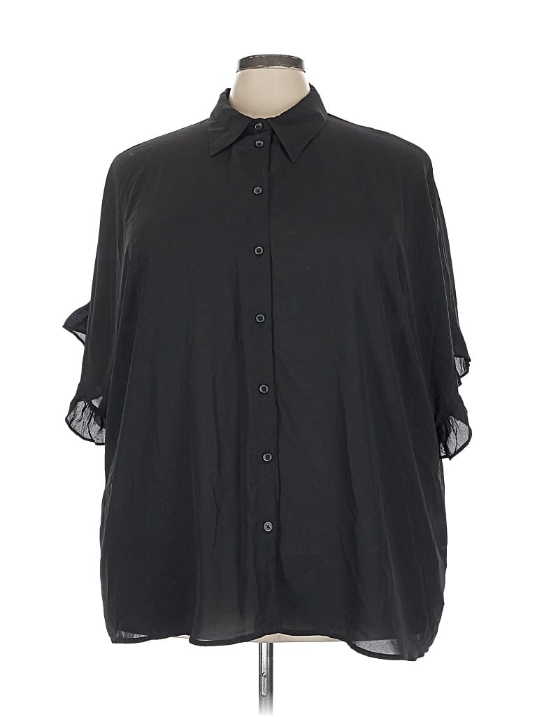 Pre-owned Michael Michael Kors Short Sleeve Button Down Shirt In Black