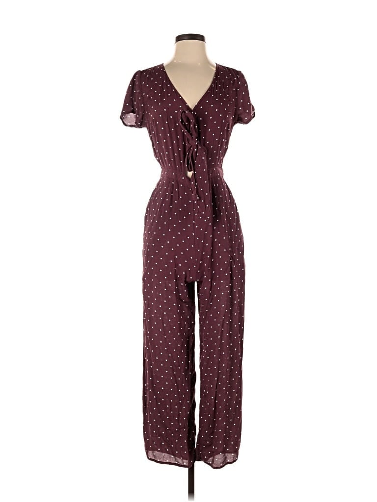 Pre-owned Abercrombie & Fitch Jumpsuit In Burgundy