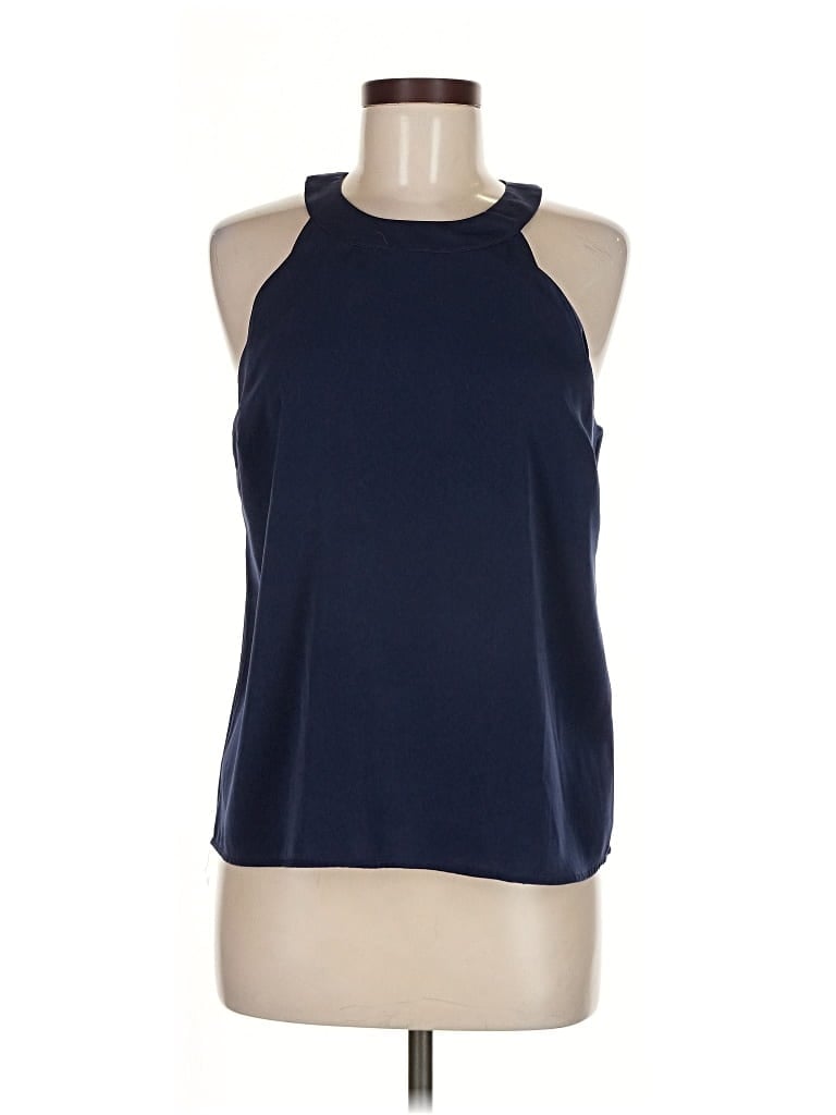 Pre-owned Express Sleeveless Top Blue Halter Neckline Tops
