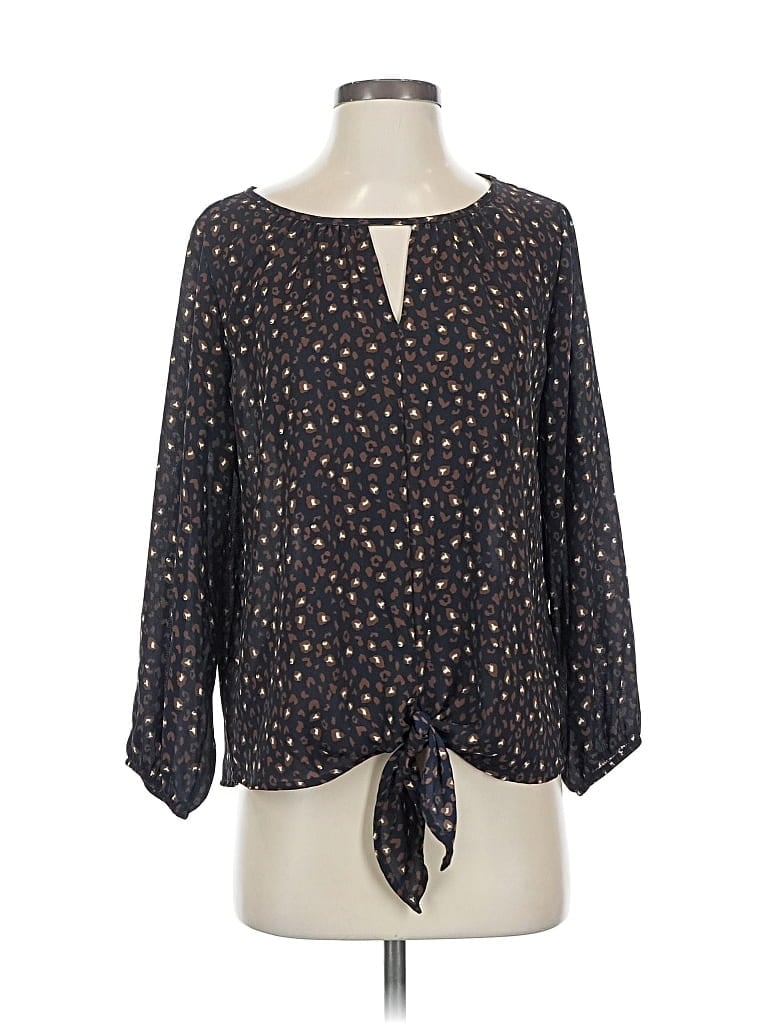 Pre-owned West Kei 3/4 Sleeve Blouse In Black