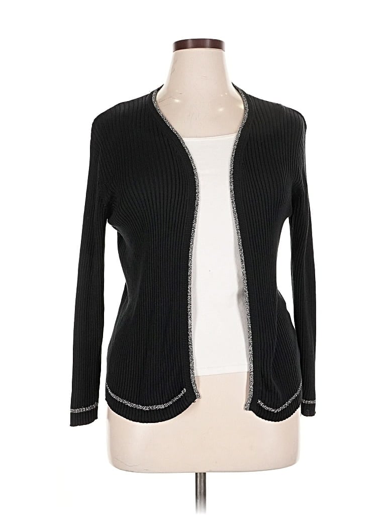 Pre-owned Assorted Brands Cardigan Sweater In Black