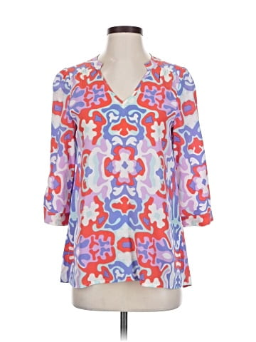 Annie Griffin 3/4 Sleeve Silk Top (view 1)