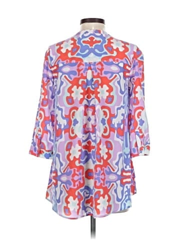 Annie Griffin 3/4 Sleeve Silk Top (view 2)