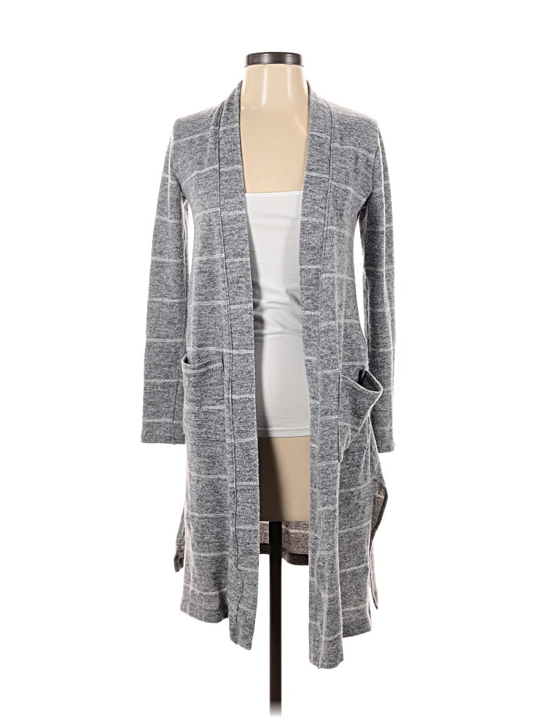 Pre-owned Abercrombie & Fitch Cardigan Sweater In Gray