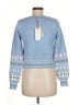 LoveShackFancy Hearts Blue Pullover Sweater Size M - photo 2