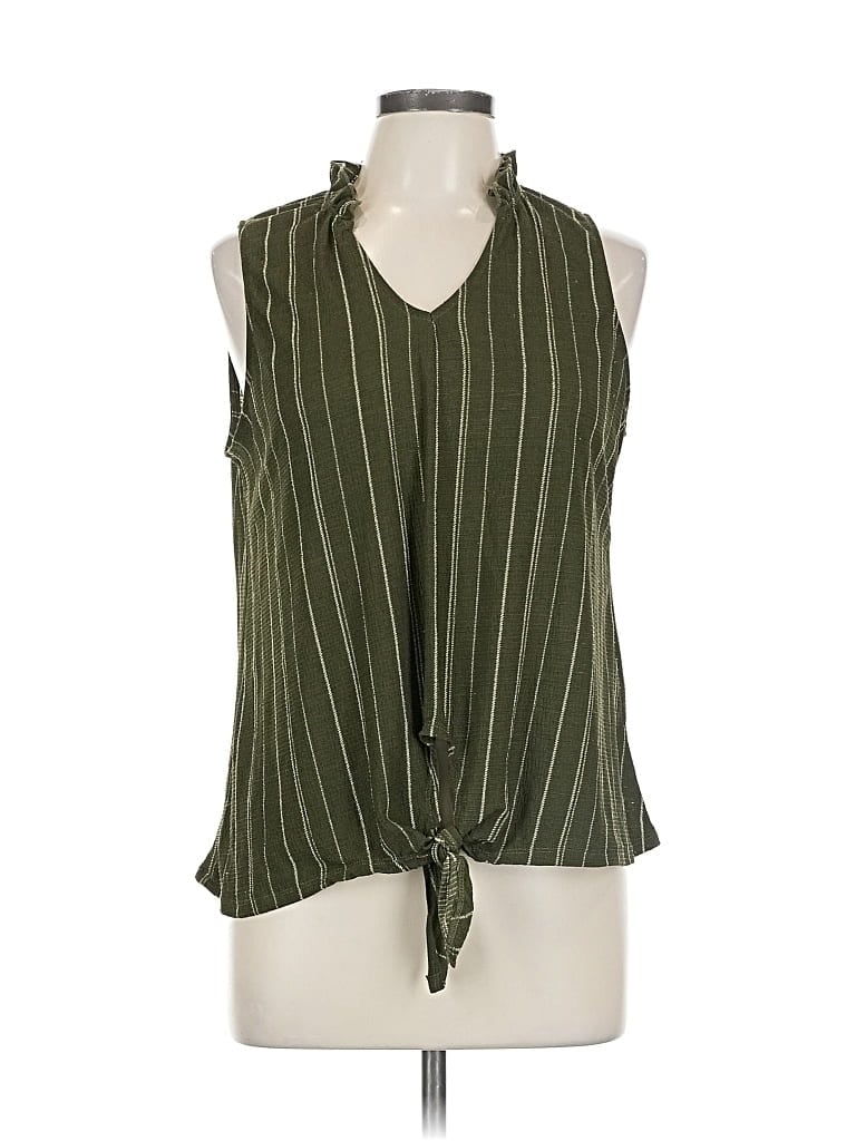 Pre-owned Joie De Vivre Sleeveless Blouse In Green