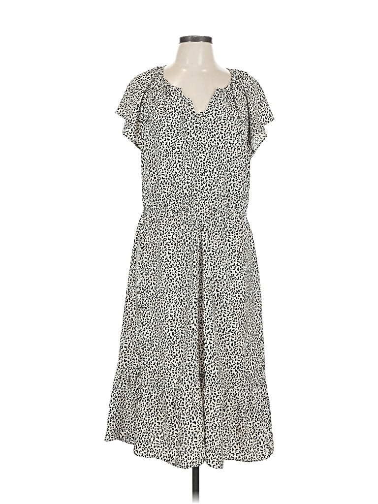 Pre-owned Ann Taylor Loft Outlet Casual Dress In Gray