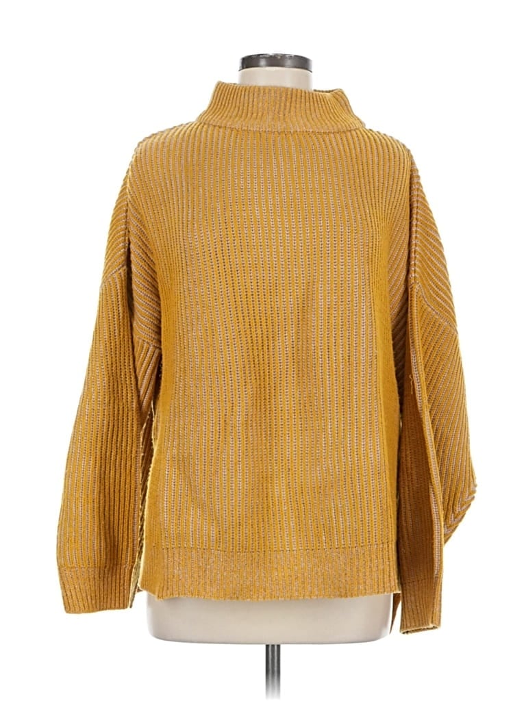 Pre-owned Topshop Turtleneck Sweater In Gold