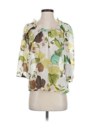 Leifsdottir 3/4 Sleeve Silk Top (view 1)