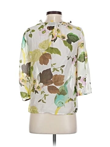 Leifsdottir 3/4 Sleeve Silk Top (view 2)