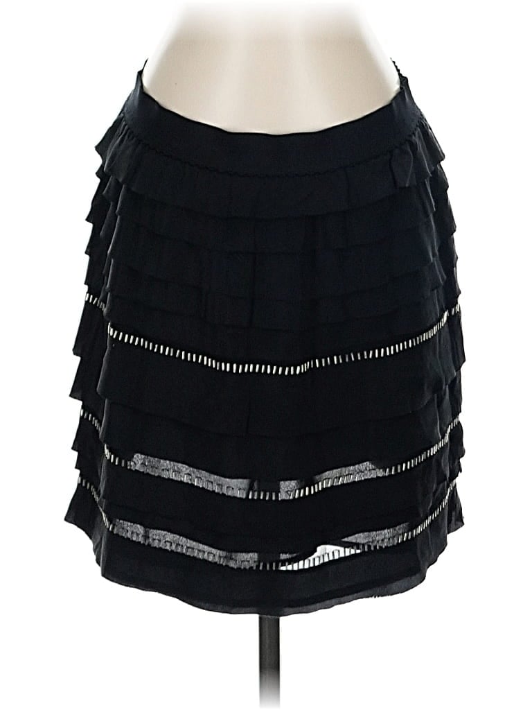 Pre-owned Bcbgmaxazria Silk Skirt In Black
