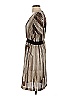 Max and Cleo 100% Polyester Stripes Brown Tan Cocktail Dress Size S - photo 5