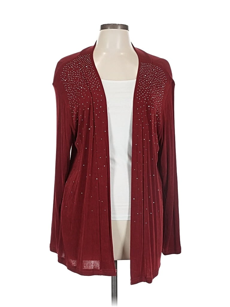 Pre-owned Jostar Cardigan Sweater In Burgundy