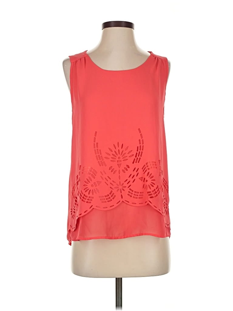Pre-owned Pleione Sleeveless Blouse In Orange