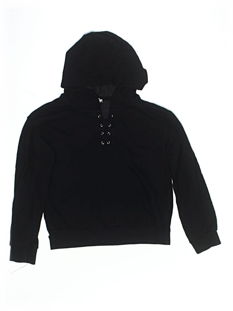 Pre-owned Forever 21 Kids' Pullover Hoodie In Black