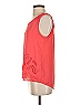 Pleione 100% Polyester Orange Sleeveless Blouse Size XS - photo 5