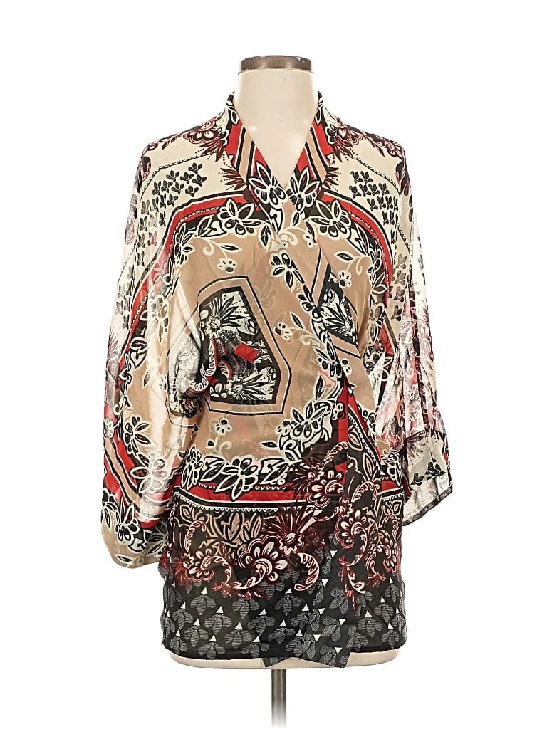 Bebe 3/4 Sleeve Blouse In Multi