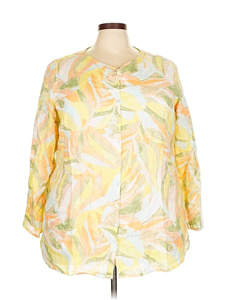Pre-owned Rachel Zoe Tjx 3/4 Sleeve Blouse In Yellow