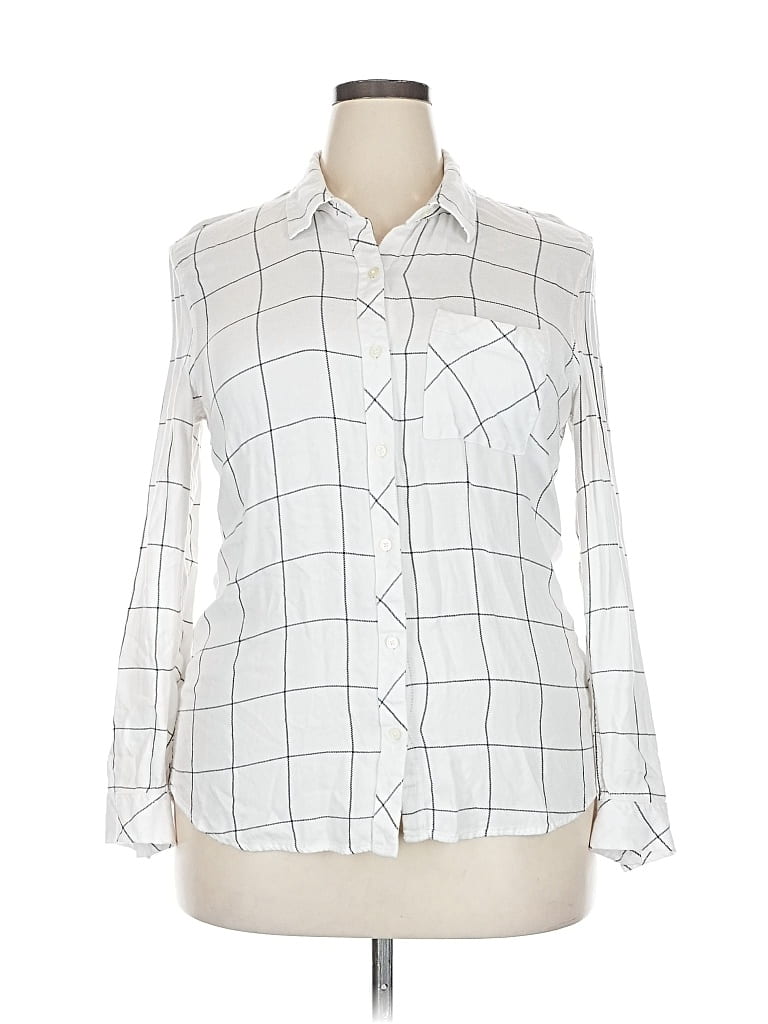 Pre-owned Gap Long Sleeve Button Down Shirt In White