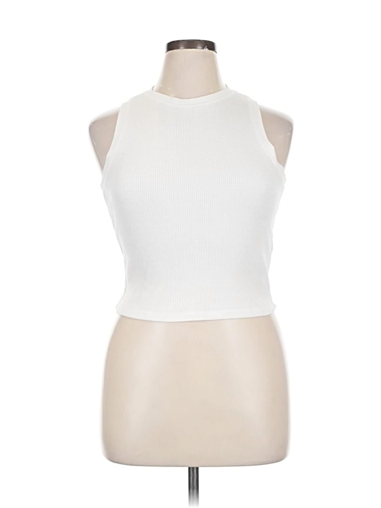Pre-owned Hollister Tank Top White Halter Neckline Tops