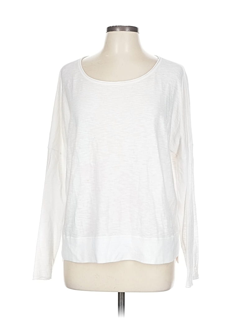Pre-owned Vince Long Sleeve T-shirt In White