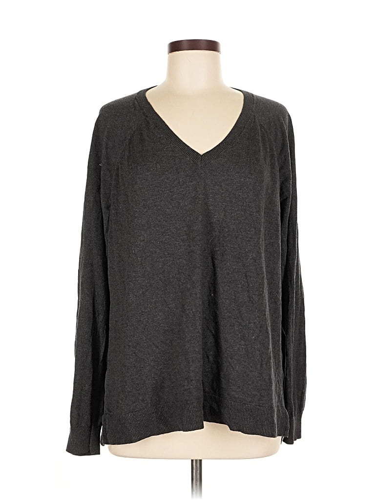 Pre-owned Ann Taylor Loft Outlet Pullover Sweater In Gray