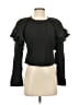 Bebe Black Long Sleeve Blouse Size 4 - photo 1