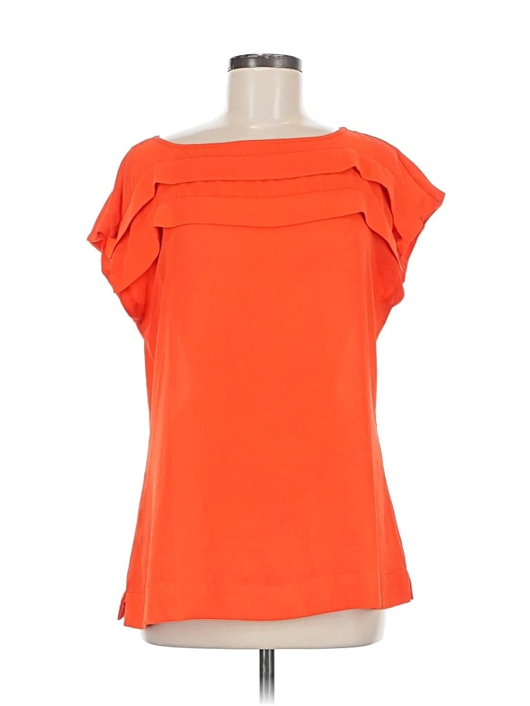 Pre-owned Banana Republic Short Sleeve Blouse In Orange