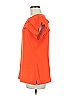Banana Republic 100% Polyester Orange Short Sleeve Blouse Size M - photo 5