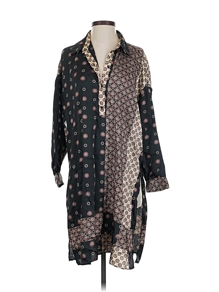 Pre-owned Zara Basic Casual Dress In Black