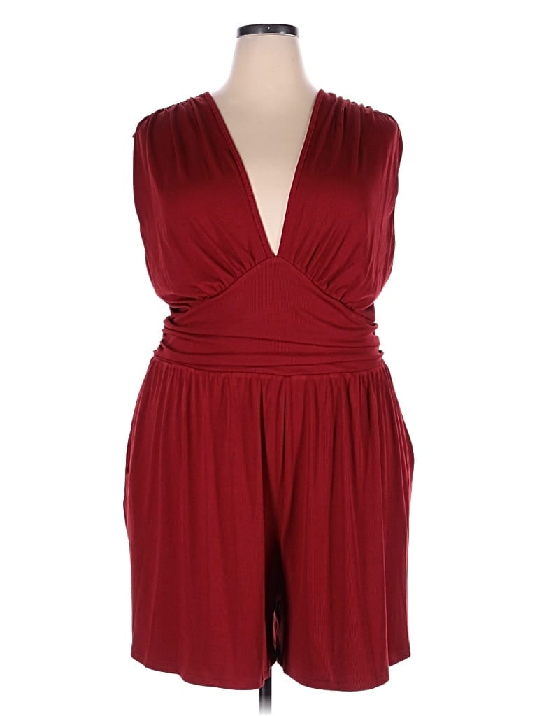 Pre-owned Cider Romper In Burgundy
