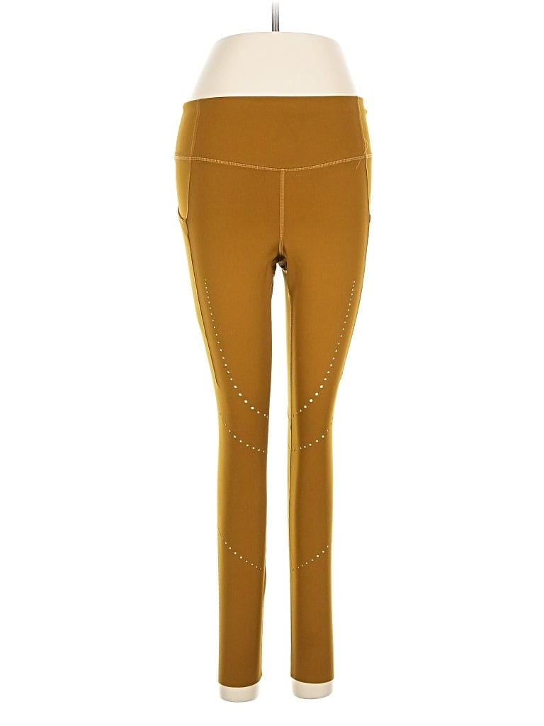 Pre-owned Brooks Active Pants In Yellow